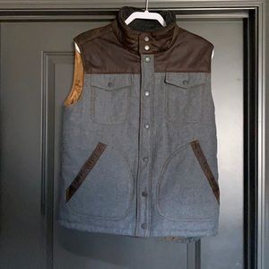 Men's Two-Tone Gray and Brown Vest